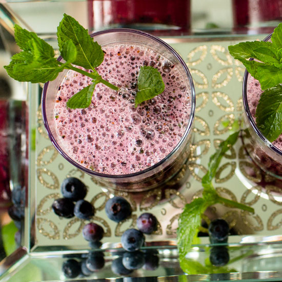 Blueberry Mint Frozen Gimlet | Grey is the New Black